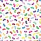 White seamless jelly beans vector pattern.