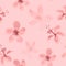 White Seamless Texture. Coral Pattern Leaf. Gray Tropical Plant. Pink Spring Botanical. Flower Leaf. Floral Painting. Flora