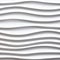 White seamless texture. Wavy background. Interior wall decoration. 3D interior wall panel pattern. White background of abstract w