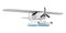 White Seaplane Isolated