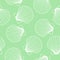 White seashells on light green background sea ocean shell patter