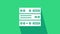 White Server, Data, Web Hosting icon isolated on green background. 4K Video motion graphic animation