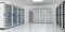 White server room data center storage 3D rendering