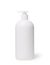 White Shampoo or body care cosmetic bottle with dispenser isolated on .