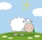 White sheep cartoon character