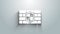 White Shield with cyber security brick wall icon isolated on grey background. Data protection symbol. Firewall. Network