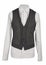 White shirt and gray waistcoat