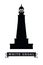 White Shoal lighthouse silhouette vector