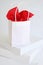 White shopping bag and boxes