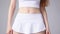 White Short Skort With Mesh Detail - Tennis Skirt For Women
