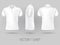 White short sleeve polo shirt design templates. vector mock up