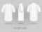 White short sleeve shirt design templates. vector mock up