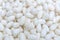 white silkworm cocoons shell. This is a source of silk thread an