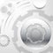 White and silver abstract technology background