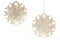 White and silver glass Christmas hanging stars