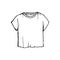 White sketch T-shirts isolated. t-shirt illustration. children`s outline drawing clothes