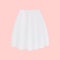 White skirt isolated on pink background in realistic style. Female wear mockup. Vector illustration for your design