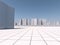 White skyscapers 3d rendering