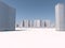 White skyscapers 3d rendering