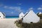 White slave huts on Bonaire island