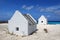 White slave huts on Bonaire island