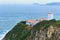 White small lighthouse. Hong Kong