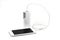 White smart phone charger with power bank (battery bank)