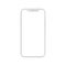 White smartphone with empty touch screen, new model mobile - for stock