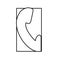 White smartphone symbol phone image