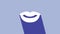 White Smiling lips icon isolated on purple background. Smile symbol. 4K Video motion graphic animation