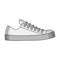 White sneakers unisex lace up. Shoes for sports and daily life.Different shoes single icon in monochrome style vector