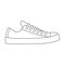 White sneakers unisex lace up. Shoes for sports and daily life.Different shoes single icon in outline style vector