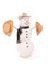 White snowman with scarf and three hat.