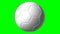 White soccer ball on green chroma key background.