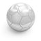 White soccerball. Closeup.