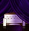 white sofa in the violet room