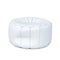 White soft leather beanbag isolated