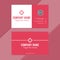 White and soft red minimal professional business card