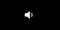 White sound icon audio music speaker animation on black background.