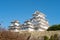 White spectacular view of Himeji Castle in Japan.