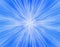 White speed rays on blue background