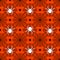 White spiders with black cobwebs on an orange background. Halloween seamless pattern for t-shirts or packaging