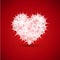 White spiky heart