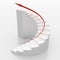 White spiral stairs to success