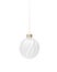 White spiral twisted ribber Christmas ball