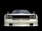 White sports coupe. White race car. Retro race. Japanese School tuning. Uniform black background. Three-dimensional model. Raster