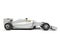 White sports race super fast car - side view