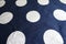 White spots on jammed dark blue fabric