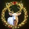 White stag holiday design created with Generative AI