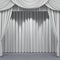 White stage curtains